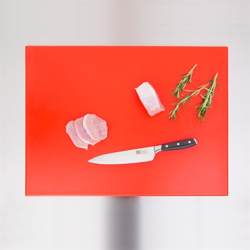  Hygiplas Grande planche &agrave; d&eacute;couper haute densit&eacute; rouge 