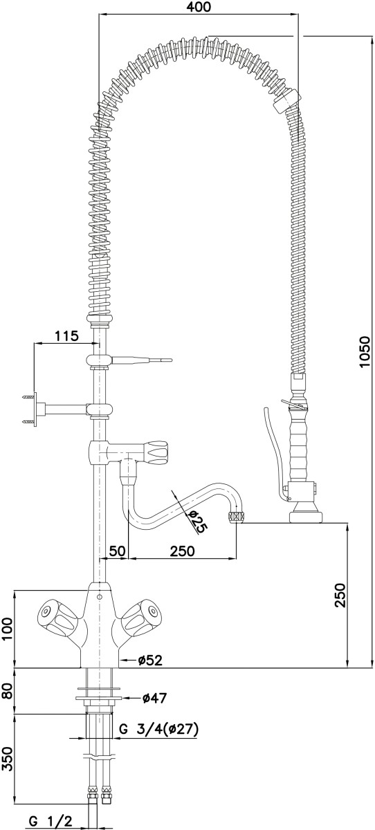  Bartscher M&eacute;langeur avec croisillons 26L-1801B 