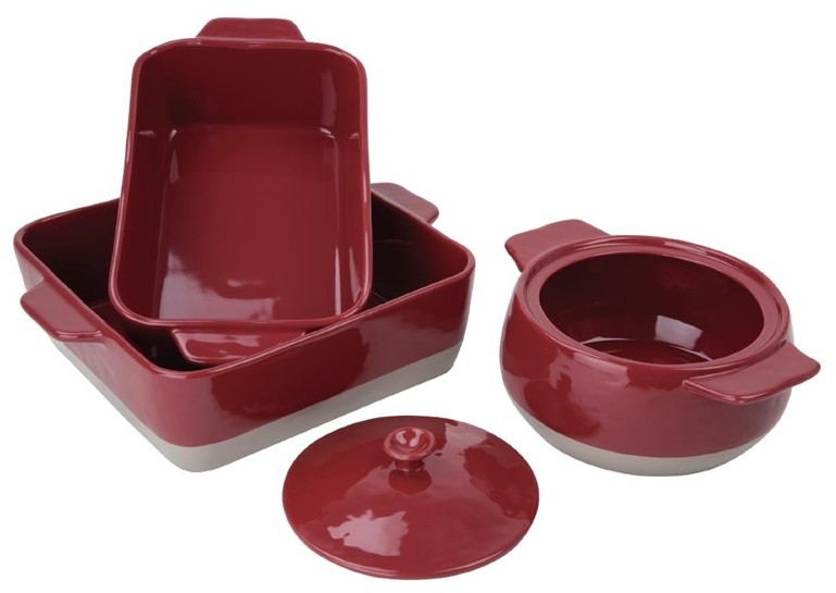  Olympia Plat &agrave; r&ocirc;tir rouge et taupe 4,2L 