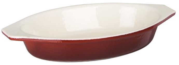  Vogue Plat &agrave; gratin ovale rouge 650ml 