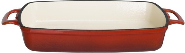  Vogue Plat en fonte rectangulaire rouge 2,8L 