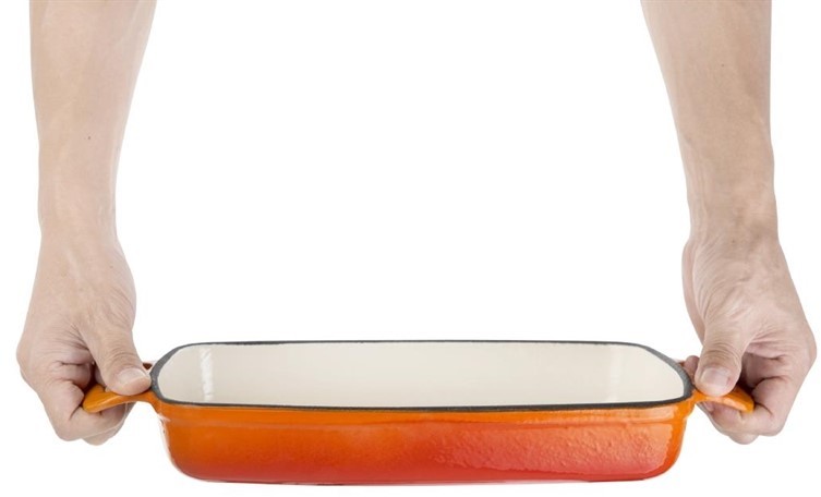  Vogue Plat en fonte rectangulaire orange 1,8L 