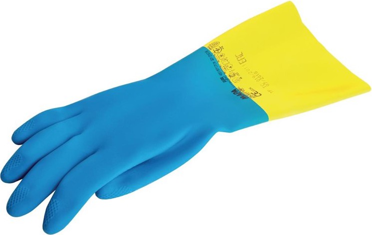  Mapa Gants &eacute;tanches protection chimique l&eacute;g&egrave;re bleus et jaunes Alto 405 