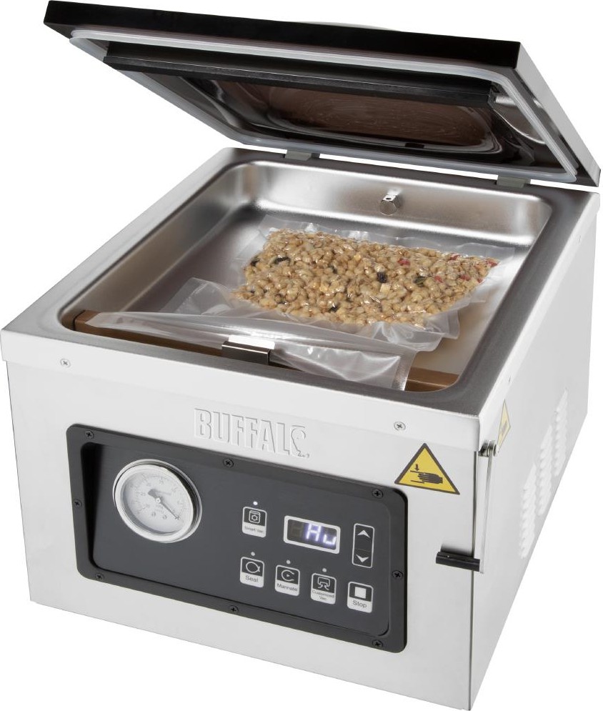  Buffalo Machine de mise sous vide avec chambre et pompe &agrave; huile 9L 