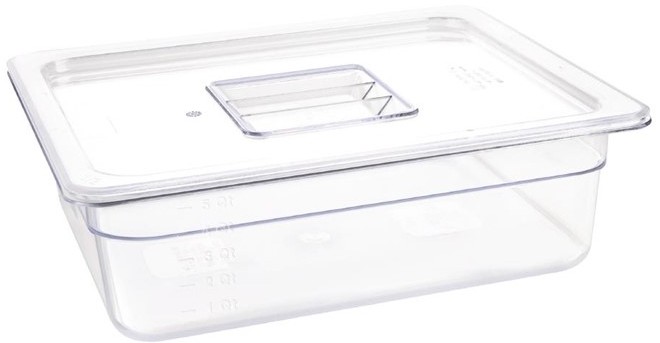  Vogue Bac Gastronorme en polycarbonate transparent un demi 100mm Vogue 