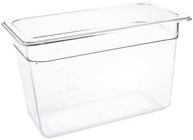  Vogue Bac Gastronorme en polycarbonate transparent un tiers 200mm Vogue 