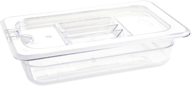  Vogue Bac Gastronorme en polycarbonate transparent un quart 65mm Vogue 