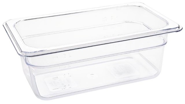  Vogue Bac Gastronorme en polycarbonate transparent un quart 100mm Vogue 