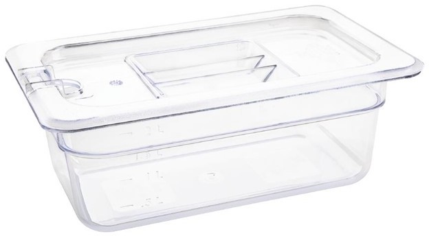  Vogue Bac Gastronorme en polycarbonate transparent un quart 100mm Vogue 