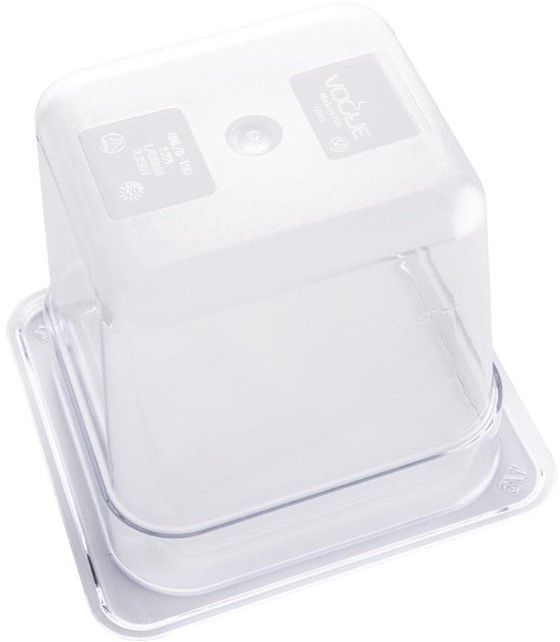  Vogue Bac Gastronorme en polycarbonate transparent un sixi&egrave;me 150mm Vogue 