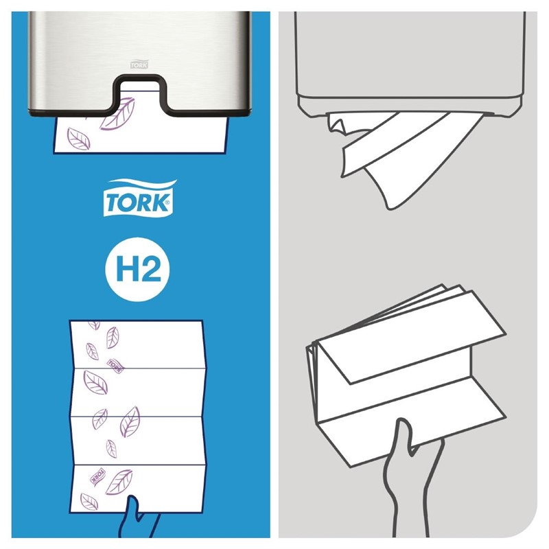  Tork Essuie-mains ultra doux 2 plis Multifold (Pack 2100) 
