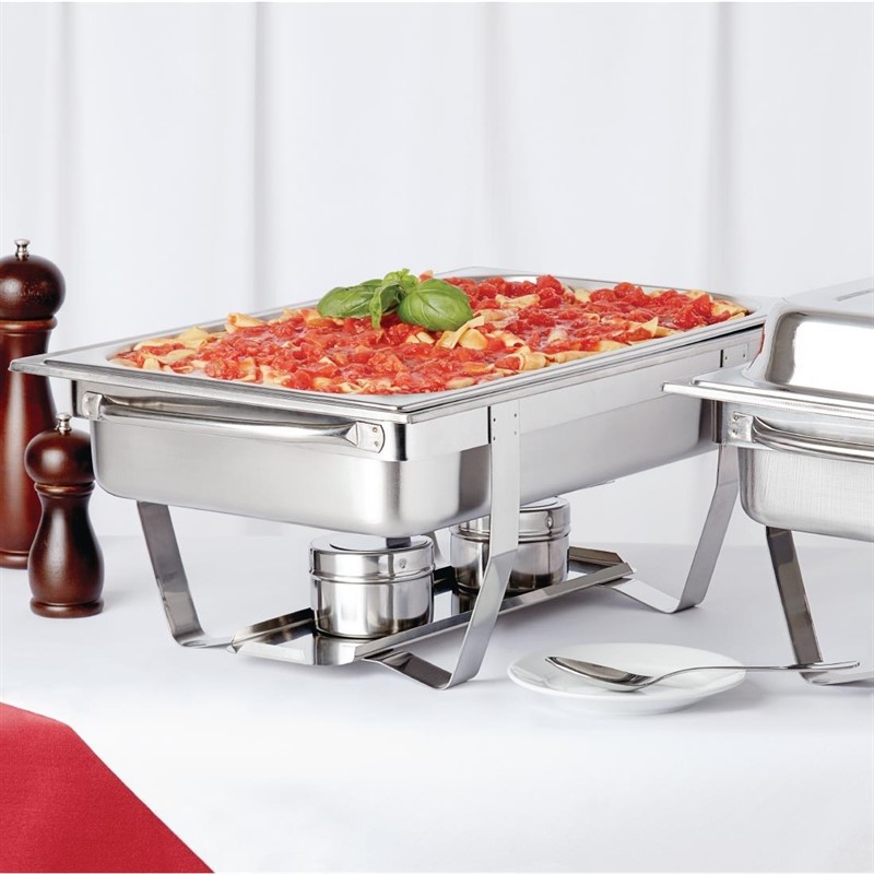 Olympia OFFRE SPÉCIALE Lot de 2 chafing dish Milan GN 1/1 + 72 capsules de gel combustible Olympia 