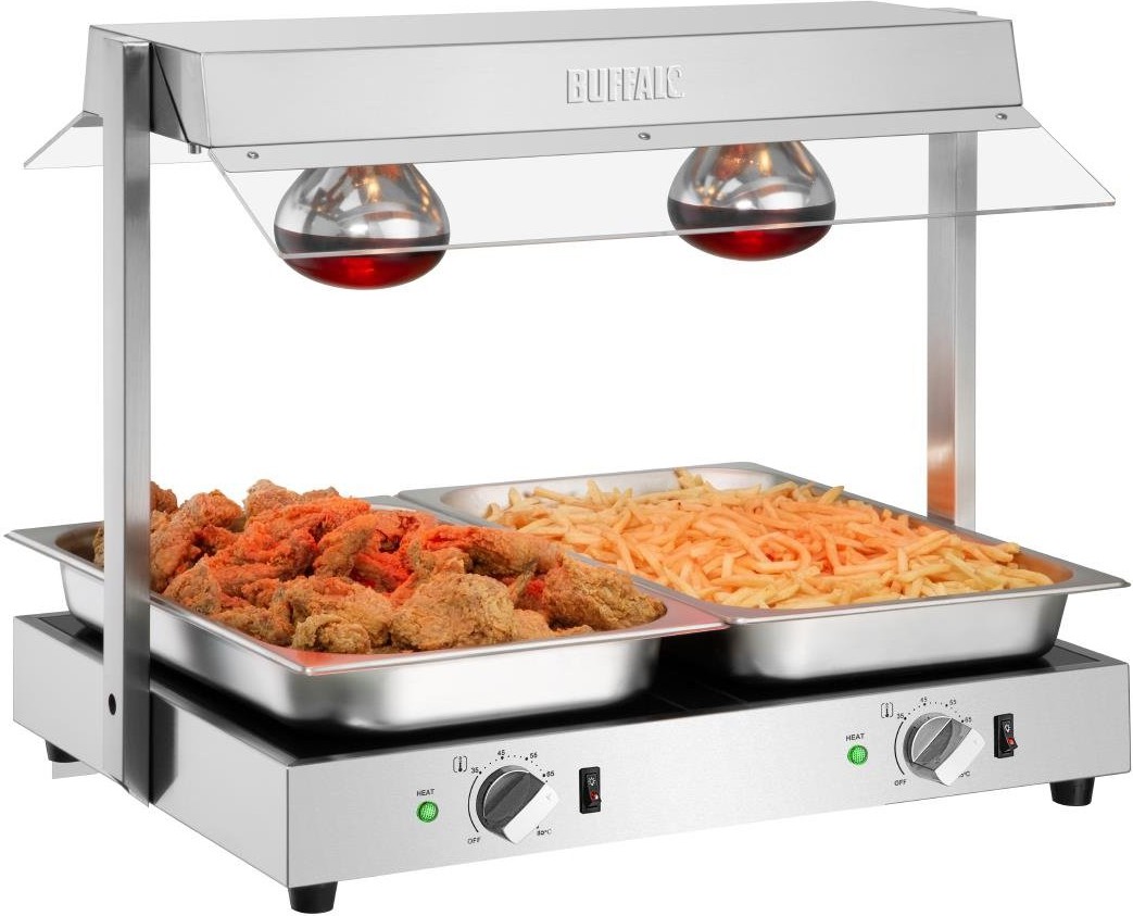  Buffalo Portique chauffe-plat 2x GN 1/1 