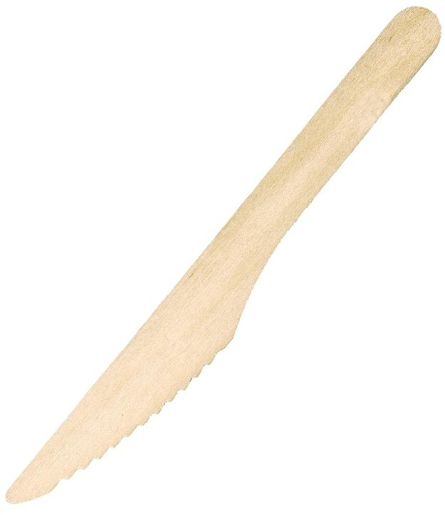  Fiesta Couteaux en bois biod&eacute;gradables lot de 100 