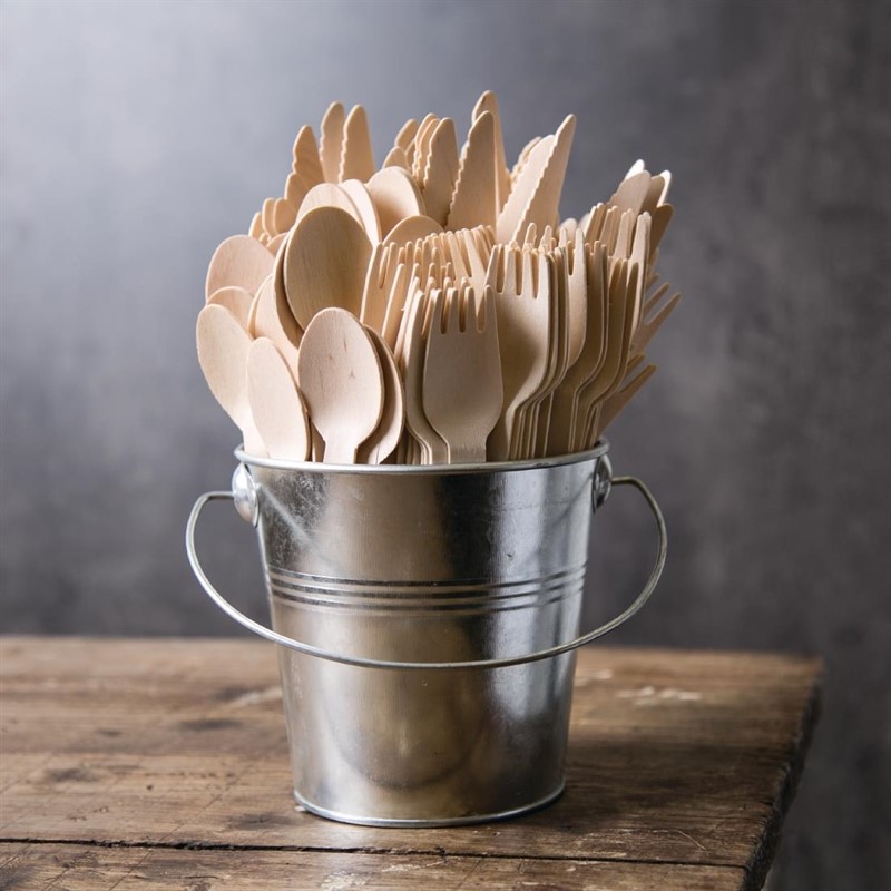  Fiesta Couteaux en bois biod&eacute;gradables lot de 100 