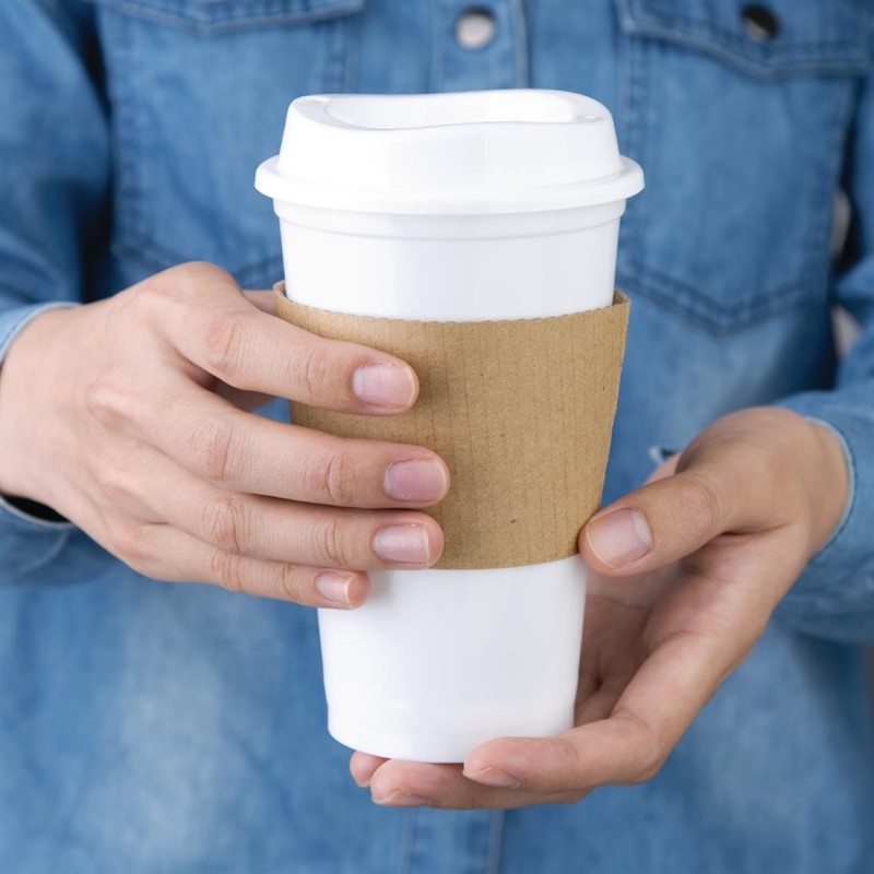  Olympia Gobelets &agrave; caf&eacute; r&eacute;utilisables avec couvercles en polypropyl&egrave;ne (lot de 25) 