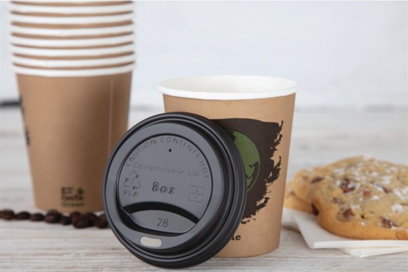 Fiesta Couvercles gobelets boissons chaudes CPLA compostables Green 225 ml (lot de 1000) 