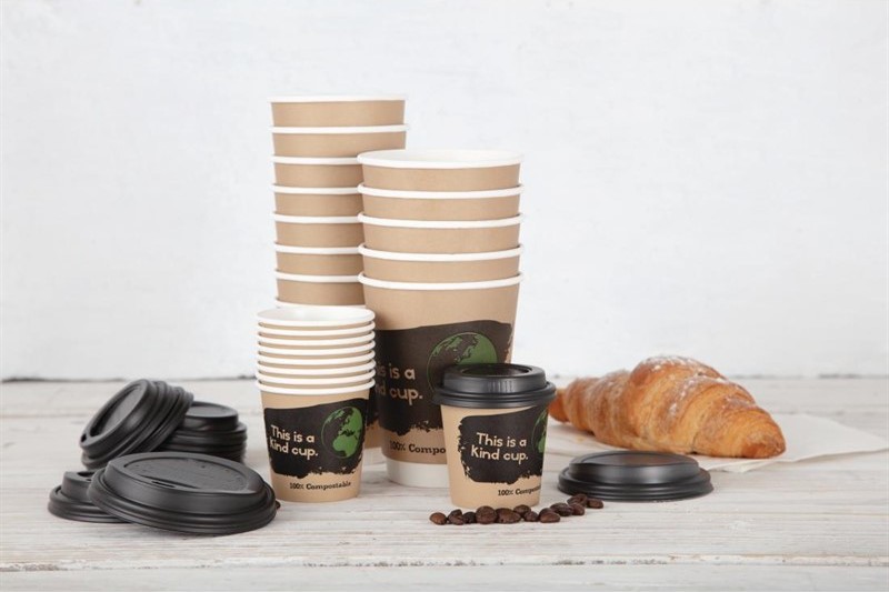  Fiesta Couvercles gobelets boissons chaudes CPLA compostables Green 225 ml (lot de 1000) 