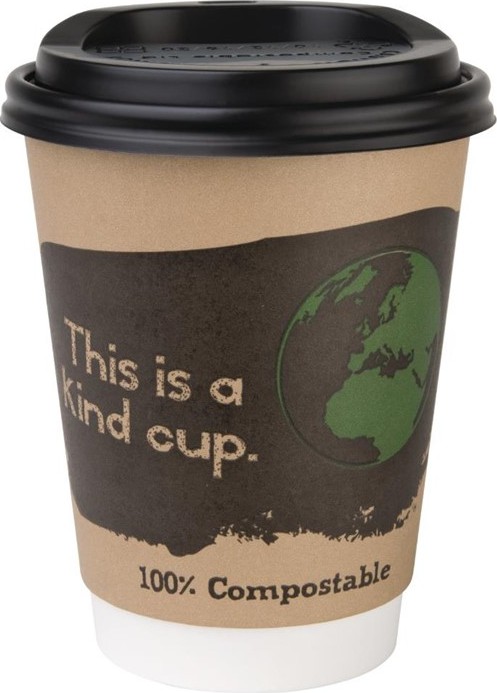  Fiesta Couvercles gobelets boissons chaudes CPLA compostables Green 340 ml (lot de 1000) 