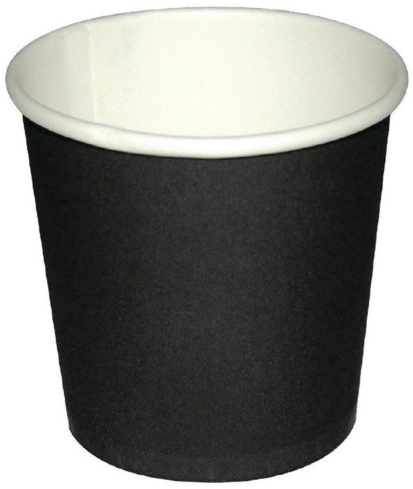  Fiesta Gobelets jetables &agrave; caf&eacute; espresso noirs 120ml x1000 