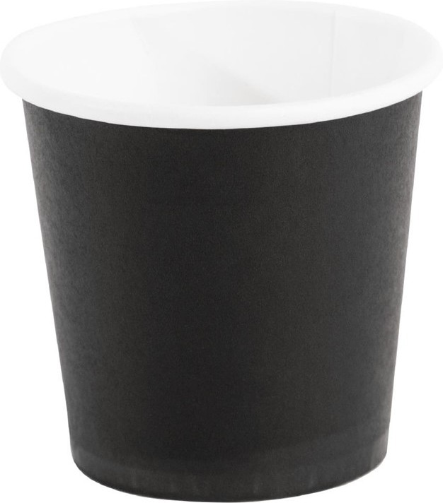 Fiesta Gobelets jetables &agrave; caf&eacute; espresso noirs 120ml x1000 