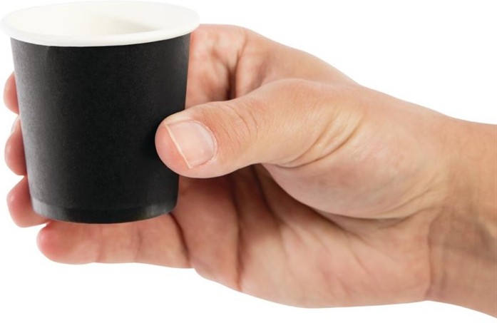  Fiesta Gobelets jetables &agrave; caf&eacute; espresso noirs 120ml x1000 