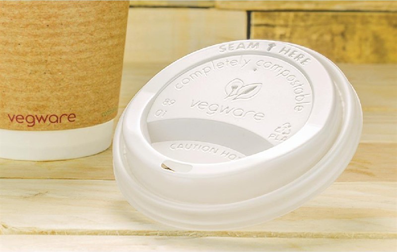  Vegware Couvercles compostables pour gobelets boissons chaudes 34 cl / 45,5 cl (x1000) 