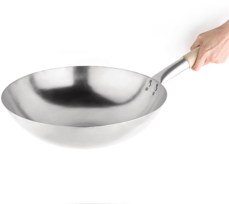 Vogue Wok conique en acier doux 35,6cm 