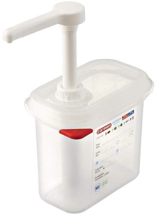  Araven Distributeur de sauce GN 1/9 transparent 1.5L 