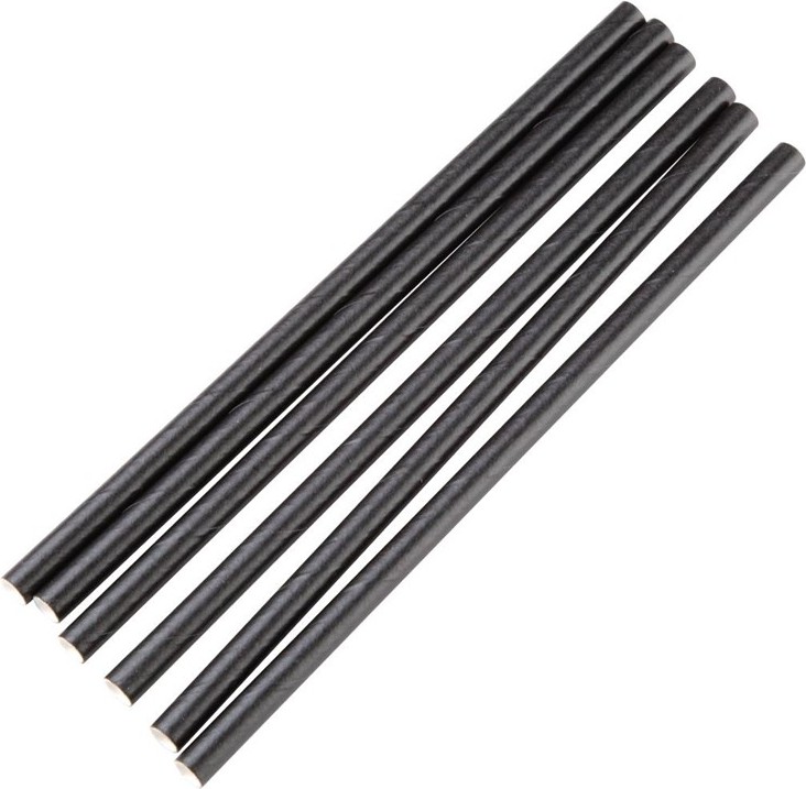  Fiesta Pailles agitateurs compostables en papier emball&eacute;es individuellement Compostable noires (lot de 250) 