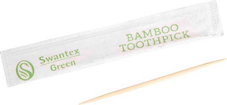  Gastronoble Cure-dents en bambou biod&eacute;gradables emball&eacute;s individuellement Swantex 