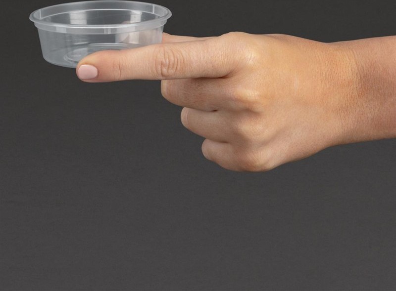  Fiesta Pots &agrave; sauce micro-ondables en plastique Recyclable 50ml (lot de 100) 