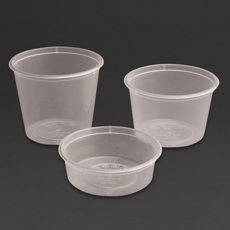  Fiesta Pots &agrave; sauce micro-ondables en plastique Recyclable 50ml (lot de 100) 