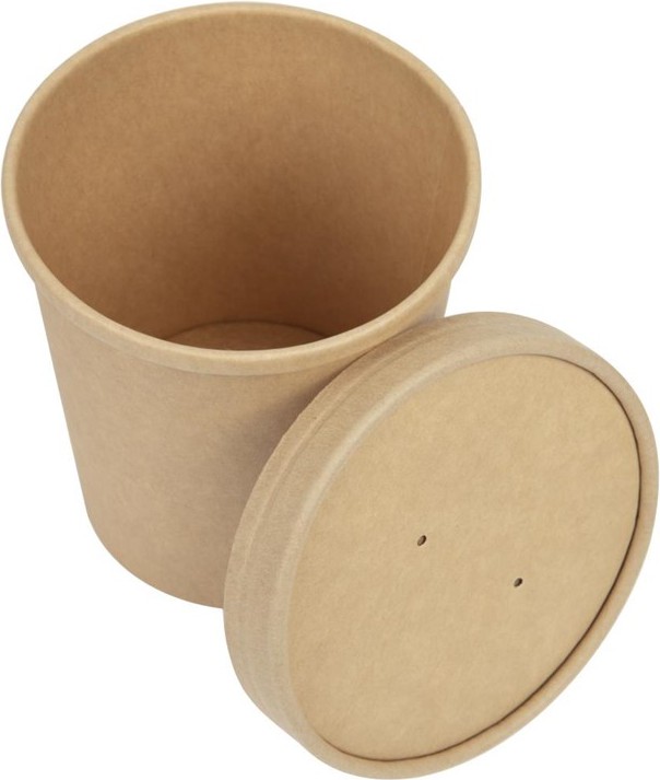  Colpac Couvercles pour bols &agrave; soupe kraft micro-ondables recyclables 450ml (lot de 500) 