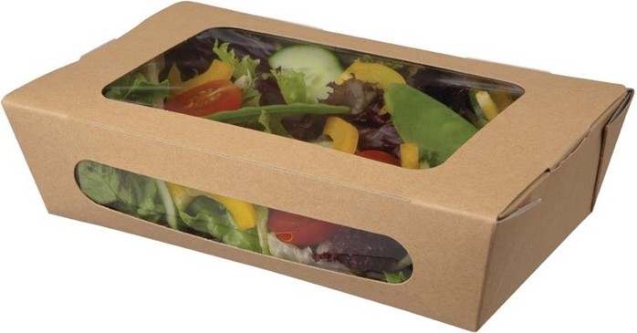 Colpac Barquettes &agrave; salade kraft recyclables avec fen&ecirc;tre 1000ml (lot de 200) 
