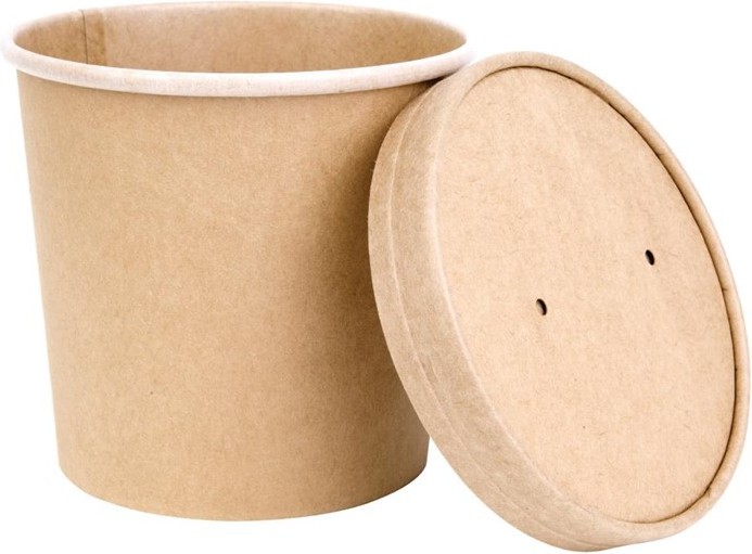  Fiesta Couvercles en papier pour pots &agrave; soupe Green 118mm FB166 et FB168 