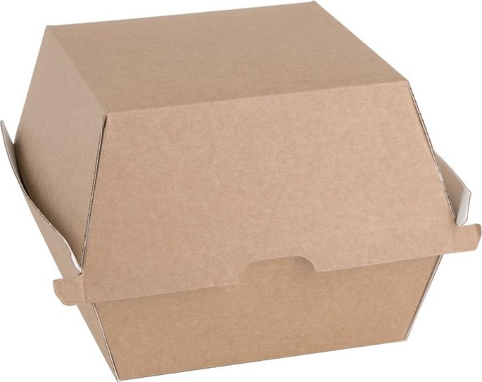  Fiesta Grandes bo&icirc;tes hamburger compostables kraft Green 112mm (lot de 150) 