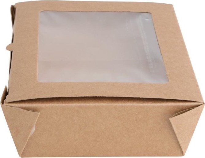  Fiesta Bo&icirc;tes salade compostables avec fen&ecirc;tre en PLA Compostable 1600ml (lot de 200) 