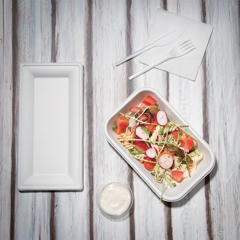  Fiesta Barquettes compostables en bagasse Green 680ml (lot de 50) 