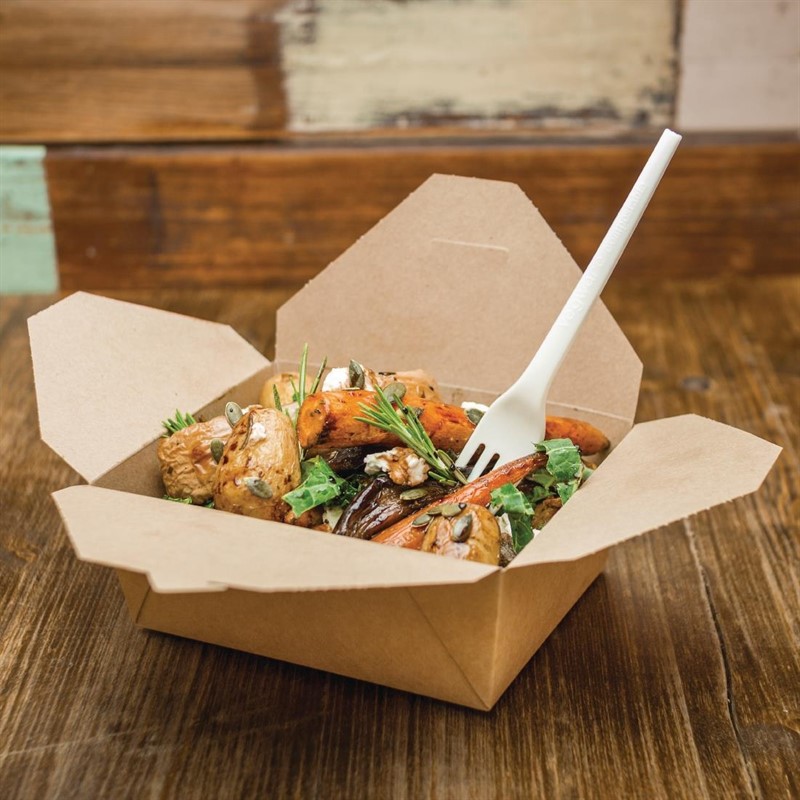  Vegware Bo&icirc;tes alimentaires en carton compostable N&deg;3 1800ml (lot de 180) 