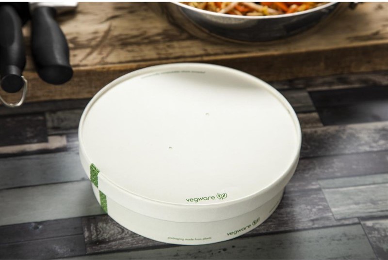  Vegware Couvercles &agrave; trous en carton doubl&eacute; PLA s&eacute;rie 185 (lot de 300) 