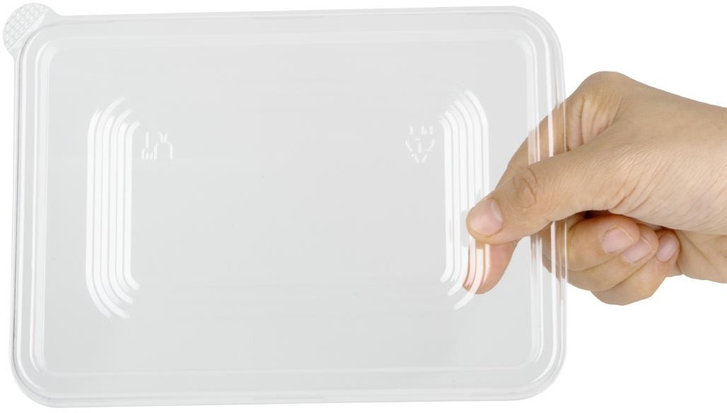  Fiesta Recyclable Couvercles PET pour barquettes en bagasse (lot de 100) 