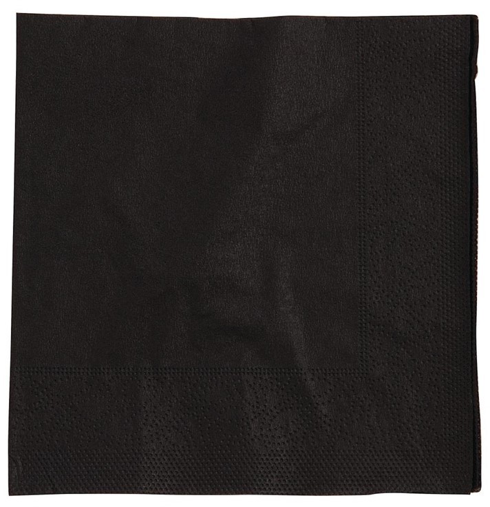  Gastronoble Serviettes cocktail noires 250mm 