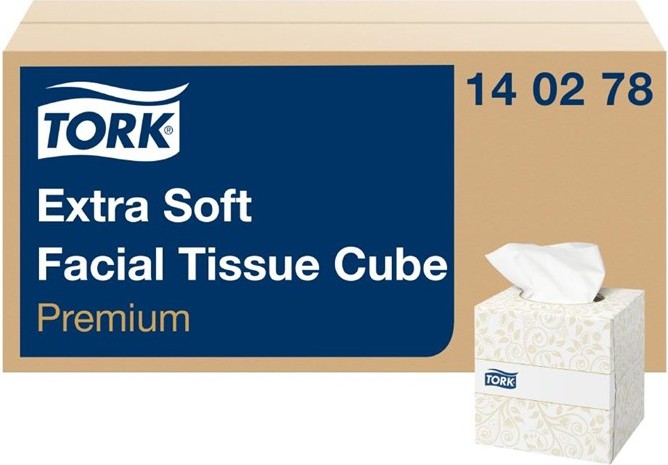  Tork Bo&icirc;tes cubes de mouchoirs extra doux 2 plis Premium 2 plis (30x100) 
