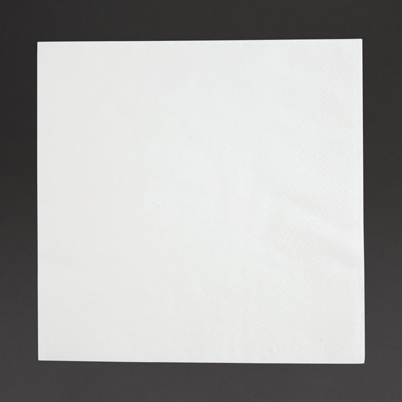  Fiesta Serviettes cocktail 1 pli format 1/4 300mm blanches (lot de 5000) 