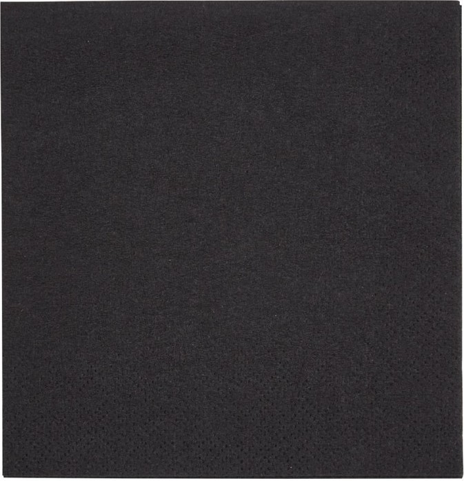  Fiesta Serviettes cocktail 2 plis pliage 1/4 240mm noires (lot de 4000) 
