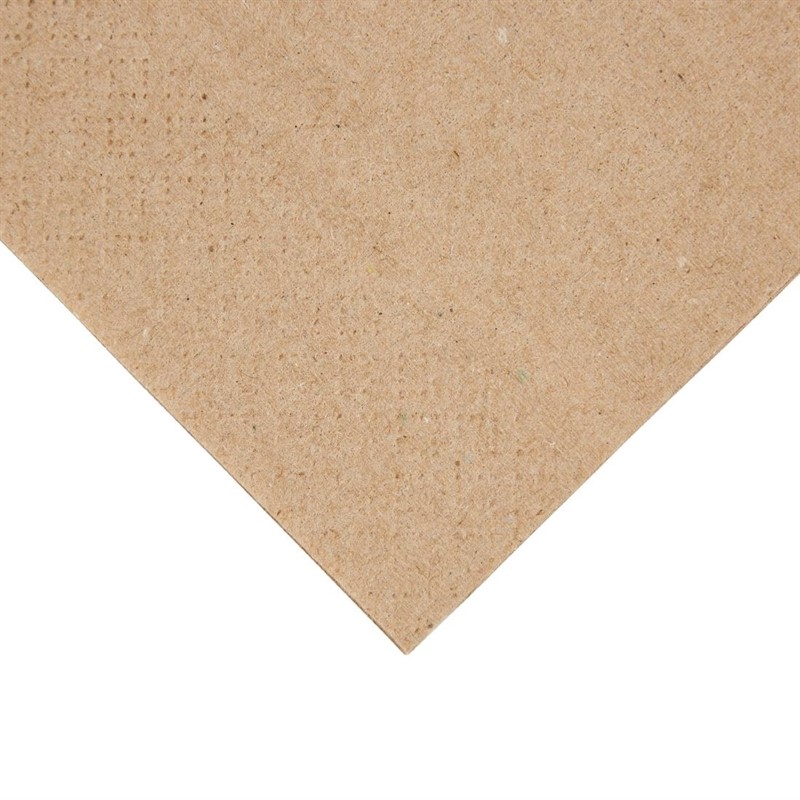 Fiesta Serviettes snacking recycl&eacute;es 2 plis pliage 1/8 330mm kraft (lot de 2000) 