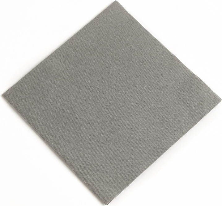 Duni Serviettes d&eacute;jeuner ouate gris granite compostables 400mm (lot de 750) 