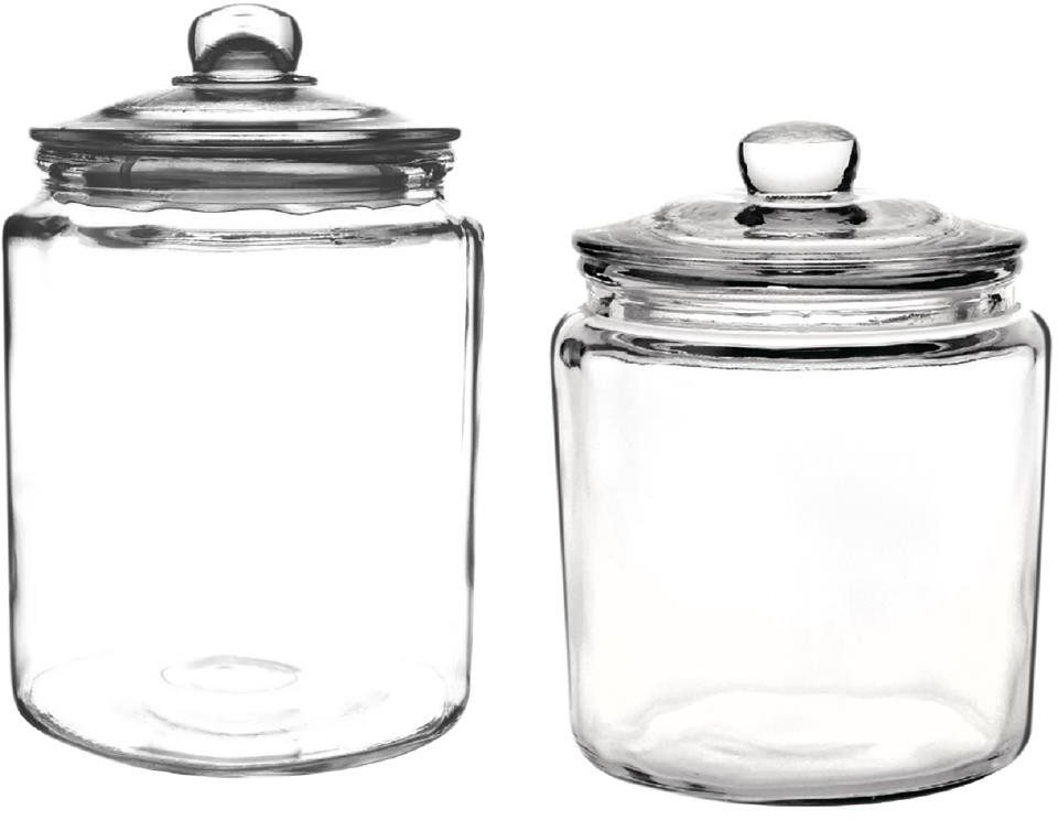  Olympia Ensemble de bocaux &agrave; biscuits en verre 6350ml et 3800ml 