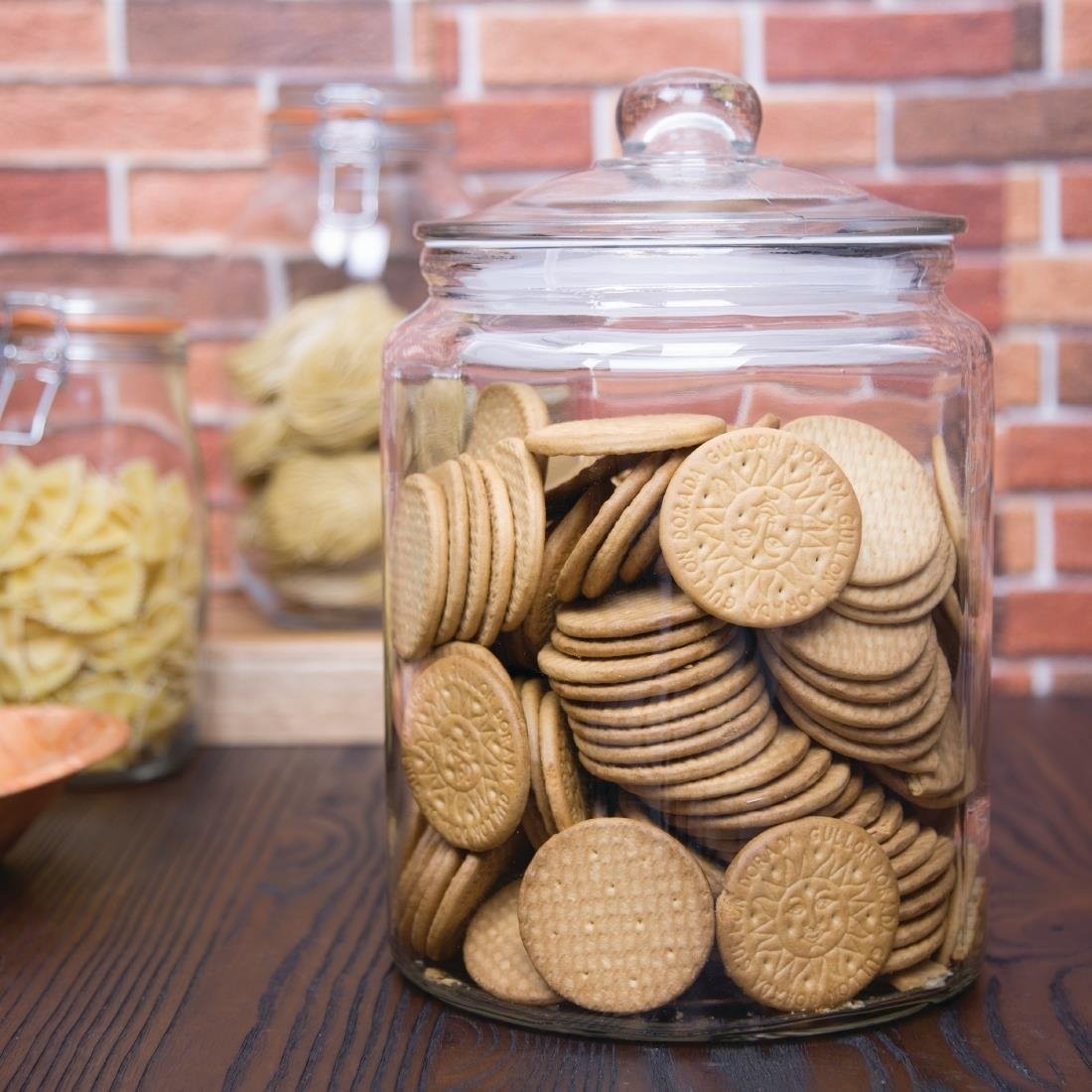  Olympia Ensemble de bocaux &agrave; biscuits en verre 6350ml et 3800ml 